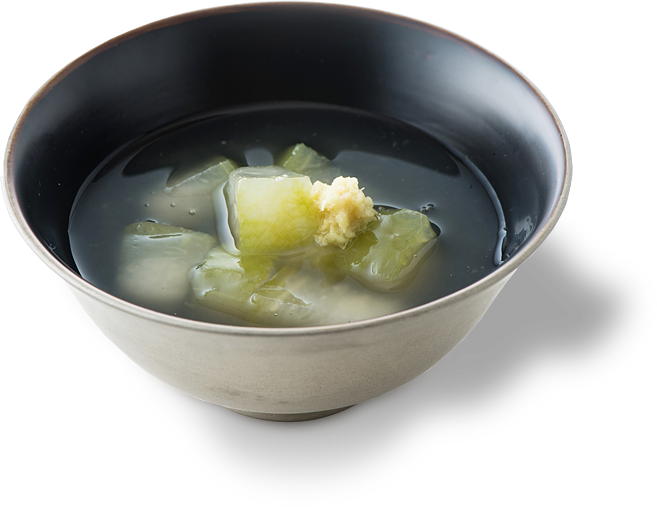 Photo:Winter melon soup thickened withkudzu starch